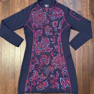 Title Nine Superpower Washable Wool Quarter Zip Sweater Dress XL